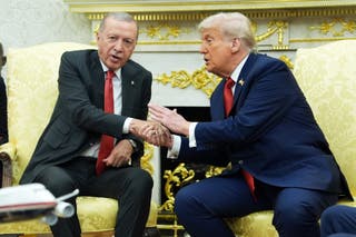 Donald Trump and Recep Tayyip Erdogan in Oval Office